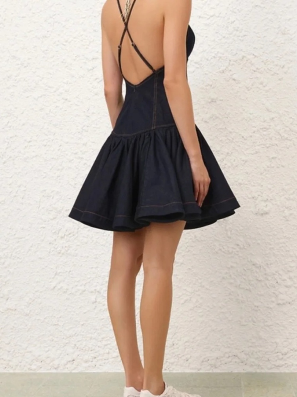 Zimmermann Crush Denim Mini Dress, Night Sky, Size 4US, New w/tags, MSRP $850 - Picture 2 of 6